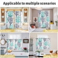 thumbnail image 6 of Navy Blue Teal Grey Coral Coastal Kitchen Curtains Small Short 39 Inch Length, Summer Beach Nautical Ocean Bedroom Living Room Curtains, Light Filtering Cafe Curtain Drapes 2 Panels Set 55''x39'', 6 of 9