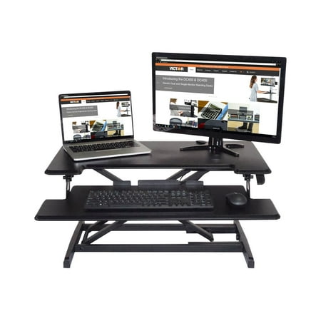 UPC: 0014751006105 | Victor Technology DCX610 High Rise™ Height Adjustable Compact Standing Desk with Keyboard Tray  Black