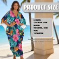 thumbnail image 2 of DISNIMO Kaftan Dresses for Women Monstera Hibiscus Print Plus Size V-neck Beach Cover Up Batwing Sleeve Caftan Dress Long Summer Beach Dress Swimsuit Coverup, 2 of 6