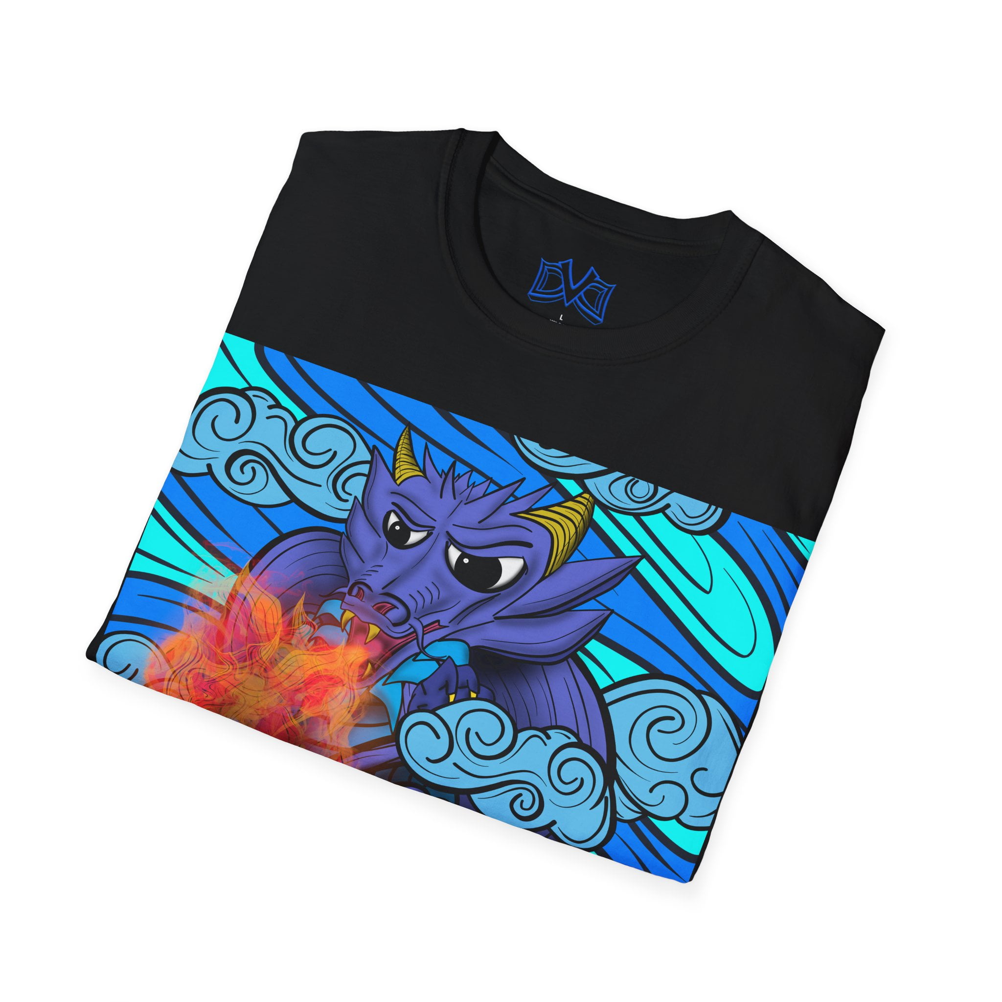 Dragon of Elements Skate n' Surf wear hand drawn, unisex soft-style t-shirt