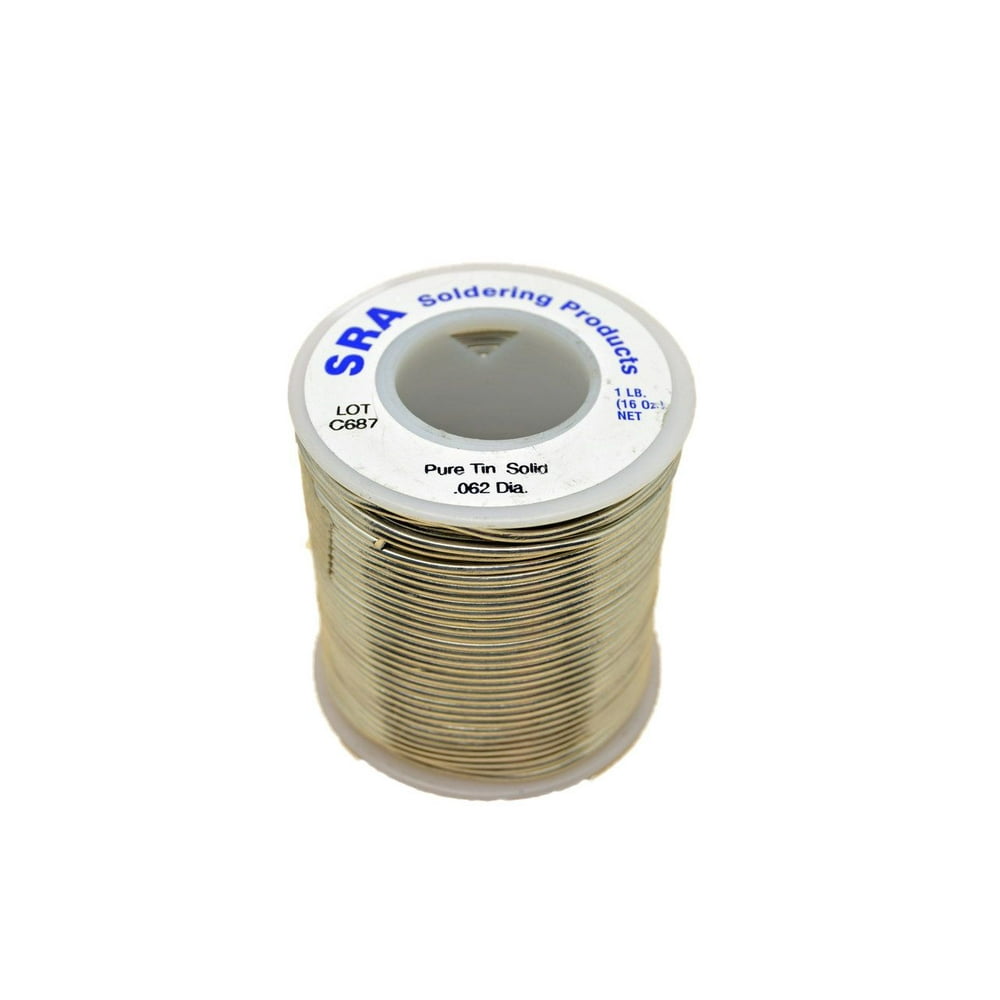 Lead Free Solid Core Solder, Pure Tin .062Inch, 1Pound Spool
