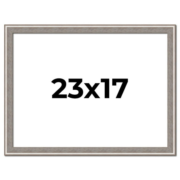 23x17 Frame Grey Real Wood Picture Frame Width 1.25 inches | Interior Frame Depth 0.5 inches | Hans