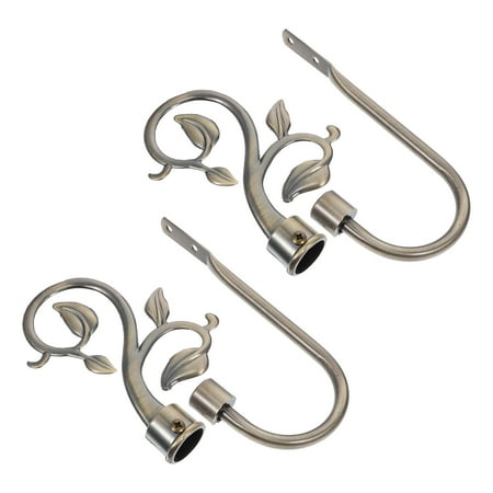 

2 Pcs Curtain Wall Hook Fringe Iron Hooks Metal Stop