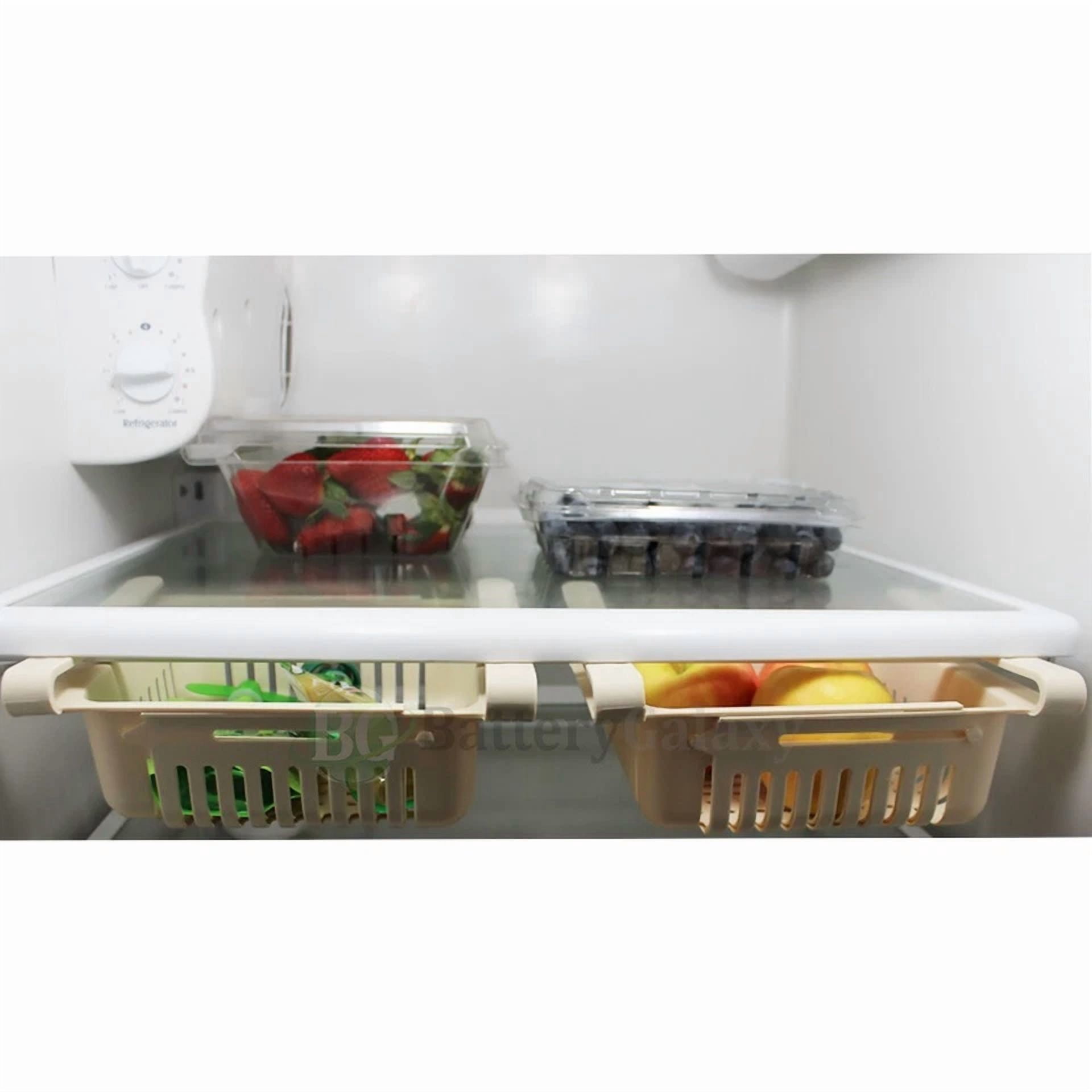 KLYNE - 3X Refrigerator Storage Fridge Food Egg Box Rack Drawer Shelf Kitchen Organizer