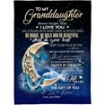 thumbnail image 1 of LHSHID Fleece Blanket to My Granddaughter Bed Throw Tapestry Grandma Grandpa Dad Mom Blanket Daughter Son Granddaughter Grandson Blanket, 1 of 6