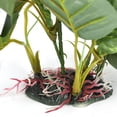 thumbnail image 3 of Planta decorativa de hoja de loto Artificial Brillar Acuario de plástico verde 31cm, 3 of 5