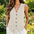 thumbnail image 2 of Women Lightweight Vest Tank Top Summer Slim Fit Sleeveless Lapel Layered No Print Casual Wear, 2 of 6