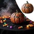 thumbnail image 2 of Artisan Pumpkin Tabletop Decor, Kiln-Fired Handcrafted Figurine for Fall and Halloween Display, 2 of 6