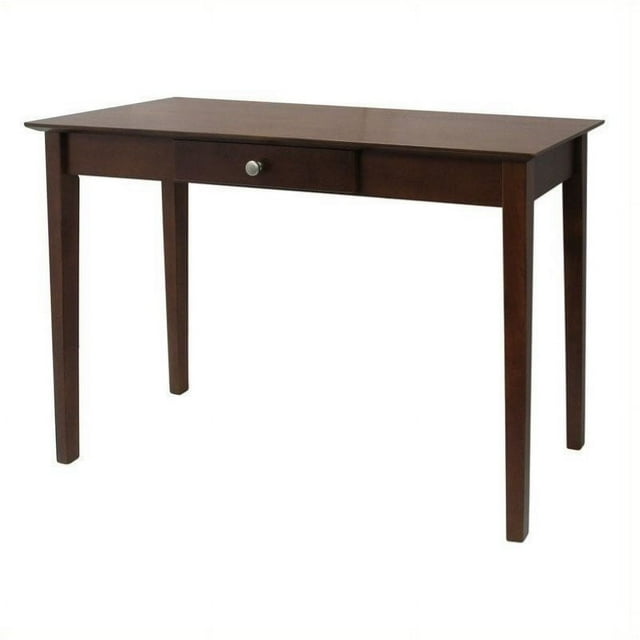 Pemberly Row Console Table with One Drawer in Antique Walnut