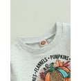 thumbnail image 6 of Liacowi Toddler Girls Boys Halloween Clothes Pumpkin/Letter Print Crew Neck Long Sleeve Sweatshirts Kids Fall Halloween Pullovers Tops, 6 of 9