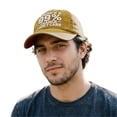 thumbnail image 7 of HonestMatter Embroidered I Don’t Care Cap, Funny Sarcastic Dad Hat for Men Women, Adjustable Baseball Cap with 99% Chance Statement, Cotton, Gold, 7 of 7
