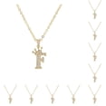 thumbnail image 3 of Jumpingount Women Letter Necklace Neck Decoration Dressing Birthday Jewelry Pendants Ladies Pendant Alphabet Ornament Hanging Decor Gift F 10Conjunto, 3 of 6