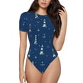 thumbnail image 2 of Picia Lighthouses and Anchors Womens One Piece Swimsuits Modest Tummy Control Bathing Suits Lace Up Slimming Swim Suit-Large, 2 of 9