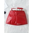 thumbnail image 5 of Suealasg Kids Girls Two Piece Summer Set 1T 2T 3T 4T 5T 6T Children Girls Sleeveless Camisole Top and Belt Leather Skirt Little Girl Casual Partywear, 5 of 9