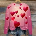 thumbnail image 1 of Jsaierl Chandails en Molleton pour Femmes Saint-Valentin Mignons Imprimé Cœur Chandails en Molleton Tendance Chandail Col Rond Décontracté Manches Longues pour Femmes, 1 of 4