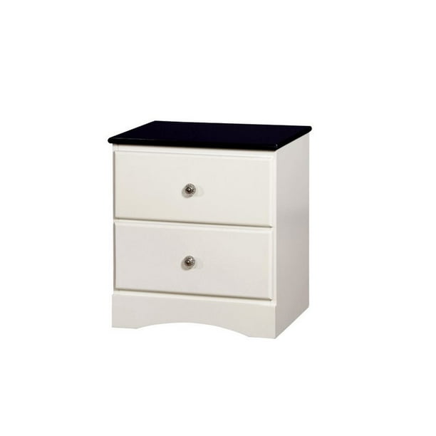 Furniture Of America Emely Wood 2 Drawer Nightstand In Blue And White Walmart Com Walmart Com