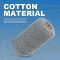 thumbnail image 2 of ifundom Cotton Rope Grey Hand-Weaving Thread for Crafts, Macrame Cord for Home Decor, Jewelry Making, and Projects, 2 of 6