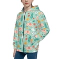 thumbnail image 2 of Pofeuu Elephant and Flowers Print Teenage Zipper Hoodie Sweatshirts Hooded Casual Jackets With Pocket For Boys Girls-Small, 2 of 6