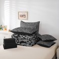 thumbnail image 6 of jejeloiu Leopard Cheetah Print 7-Piece Twin Bedding Sets,Ribbon Bow Tie Bedding Comforter Set,Gray Black Sheet Sets For Kids,Luxury Bedroom Decor Reversible, 6 of 8