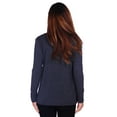 thumbnail image 3 of Simply Ravishing Women's Basic Long Sleeve Hip Length Open Drape Cardigan, Large, Charcoal, 3 of 4