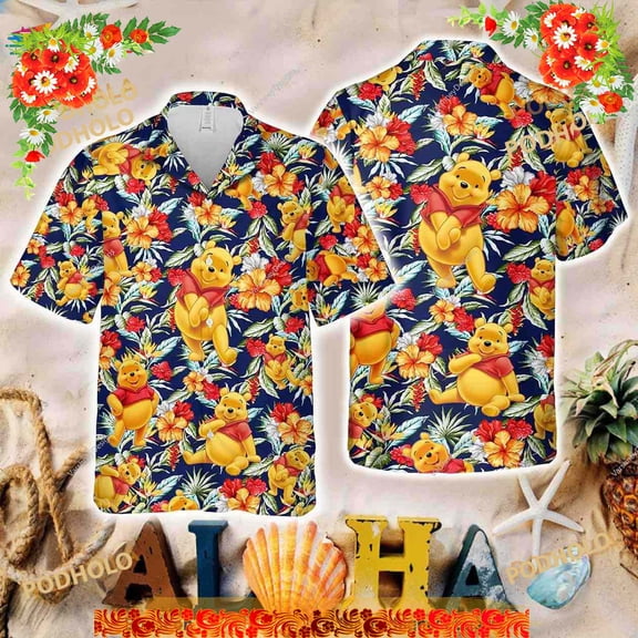 Winnie The Pooh Pineapple Hawaiian Shirt
