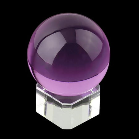 Natural Amethyst Quartz Sphere - Hot Unisex Natural Quartz Purple Magic Crystal Healing Ball Sphere 40mm + Stand
