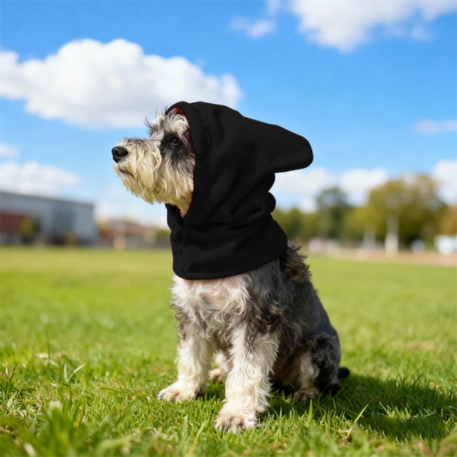 FHBVT Dog Winter Warm Fleece Hat 12.4In Solid Color Pullover Adjustable Buckle Outdoor Protection Lightweight No Burden for Small Medium Dogs Indoor Outdoor Walk Daily Wear Pet Accessory Decor