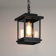 thumbnail image 6 of LNC Black Outdoor Hanging Lantern with Clear Glass, Transitional Pendant for Wet Areas, 6 of 14