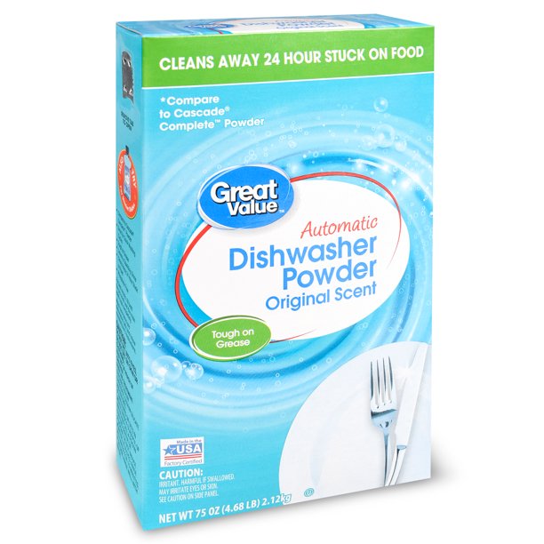 Great Value Automatic Dishwasher Powder, Original Scent, 75 Ounce