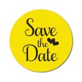 thumbnail image 1 of Darling Souvenir 1.6 Inches Round DIY Yellow Heart Calligraphy Save The Date Label Stickers-45 Pcs, 1 of 4