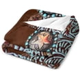 thumbnail image 6 of Primitive Cowboy Cowgirl Western Country Brown Turquoise Flannel Fleece Throw Blankets 50"X40" Fluffy Winter Fall Blanket Cozy Soft Fuzzy Plush Home Decor For Couch Bed Sofa Bedroom Living Room Travel, 6 of 6