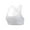 White, variant on Xfvqtps Sports Bra for Women Multiple Spaghetti Strap Cross Back Padded Wireless Elastic Yoga Bras Gray