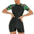 thumbnail image 5 of Women's Trendy Swimsuit One Piece High Leg Bathing Suit Plunge Brazilian Swimwear Athletic Suits Surfing Suit Jumpsuit Green,XXL, 5 of 6