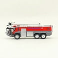 thumbnail image 5 of 1:50 Alloy Pull Back Airport Fire Truck Car Model Lights and Sounds, Red for Display and Play, 5 of 7