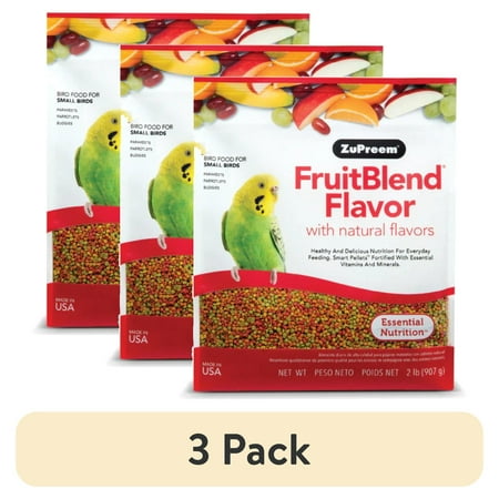 (3 pack) ZuPreem® FruitBlend® Flavor with Natural Flavors Bird Food for Small Birds