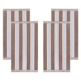 thumbnail image 2 of BNM Cotton Striped Oversized Beach Towels, 34" x 64", Set of 4, Taupe, 2 of 10