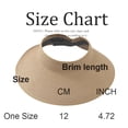 thumbnail image 3 of Women's Sun Visor Hats Wide Brim Straw Beach Hat Ponytail Hats for Women Foldable Floppy Brown One Size, 3 of 7