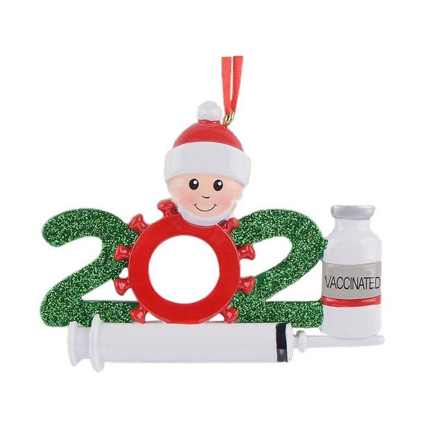 De Navidad 2021, Decoraciones De Vacunación Personalizadas, Artesanías De Resina, Regalo Para Amigos Y Familiares Minnieouse HA040057-01