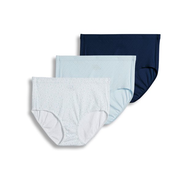 Jockey Jockey Women's Elance Breathe Brief 3 Pack, Frothy Blue/Vine