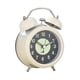 thumbnail image 4 of Reloj despertador analógico, reloj despertador ruidoso, diseño retro, reloj pequeño silencioso, reloj despertador con campanas gemelas para mesita de Blanco, 4 of 9
