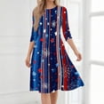 thumbnail image 5 of BOMYJESK 4th Of July Dresses for Women Maxi Dress 250th Anniversary Stars Stripes Midi Dresses Boho Independence Day Summer Dresses Elegant Classy Evening Dress for Party Multicolor L, 5 of 7