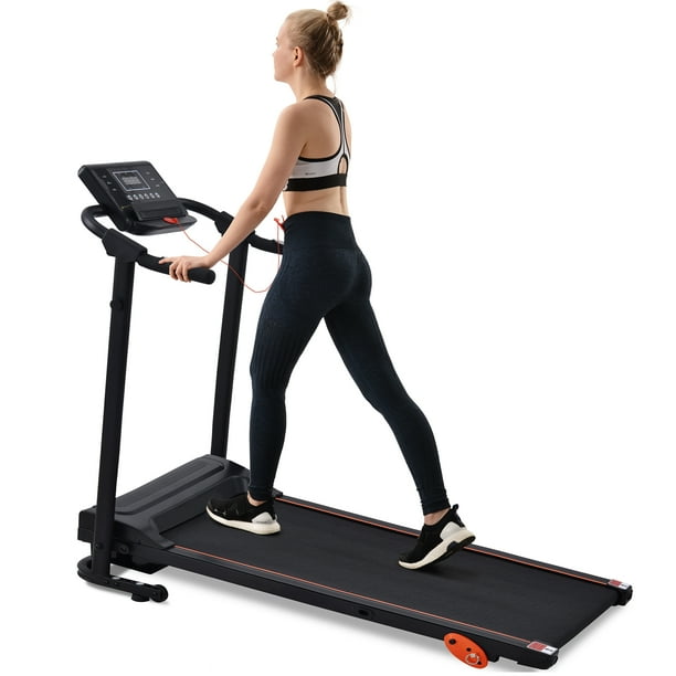 Electric Foldable Treadmill w/3 Manual Adjustable Incline, 16'' Wide