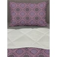 thumbnail image 3 of Geometric Comforter & Sham Bedding Set, Violet Tone Squares Circles and Rhombuses, 3 pcs Duvet Set Microfiber Filling Quilt, 5 Sizes, Pale Eggplant Pale Pink, by Ambesonne, 3 of 4