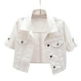 thumbnail image 5 of Women Short Sleeve Versatile White Short Sleeved Denim Jacket Thin Shawl Top(White,2XL), 5 of 8
