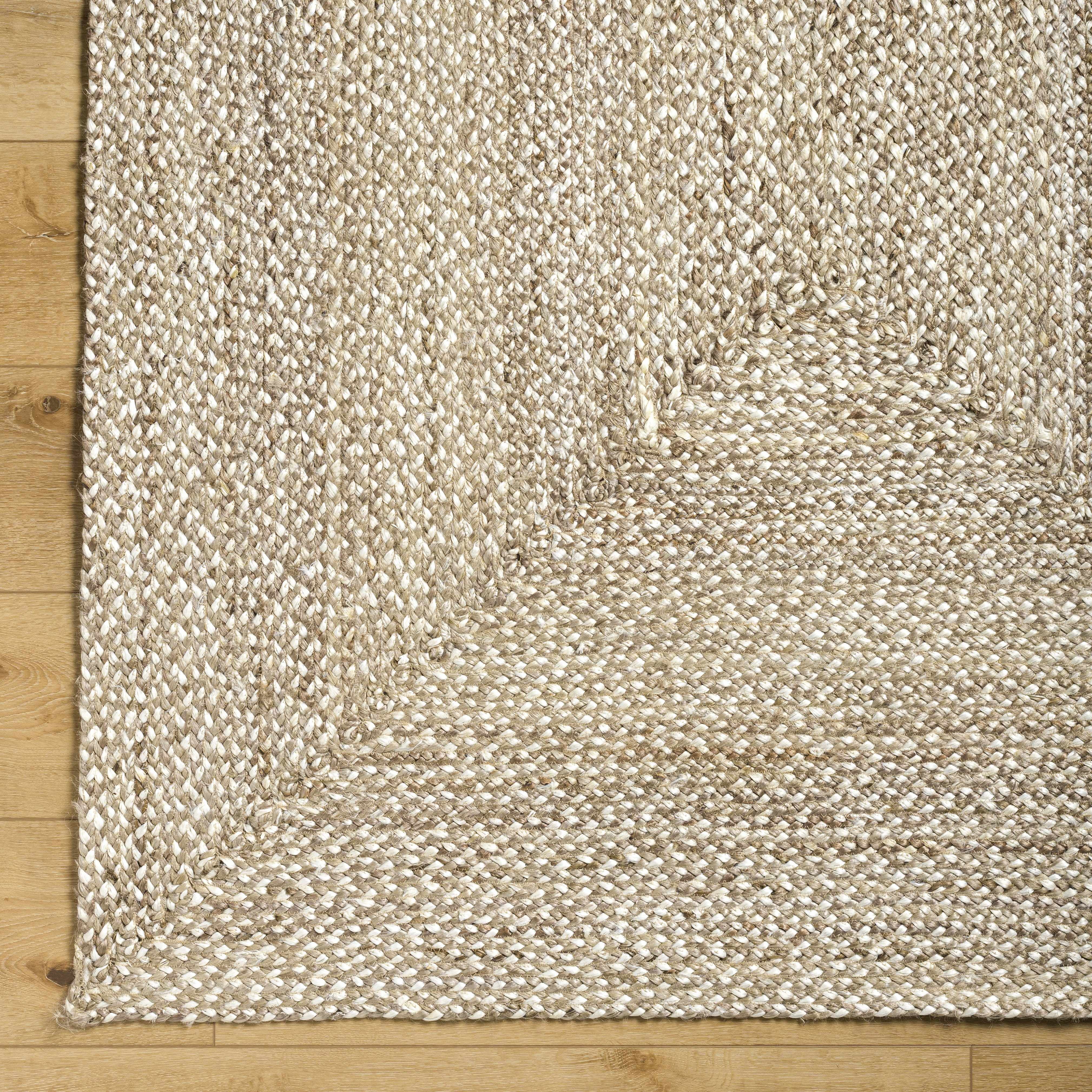 Hauteloom Elkie Jute Living Room, Bedroom Area Rug - Farmhouse - Lambswool - 5' x 7'6"