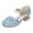 Blue, variant on Gyujnb Girls Glitter Star Moon Charm Heeled Dress Shoes Adjustable Buckle Non- Princess Party Shoes,7-8 Years