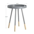 thumbnail image 6 of Weston Home Chelsea Lane Round Top Tray End Table, Frost Gray, 6 of 6