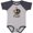 Baseball Heather and Navy, variant on Inktastic Lil' Pirate Pirate Ship, Blue Bandana Boys or Girls Baby Bodysuit