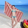 thumbnail image 6 of Coolnut 31"x71" Beach Towel with Travel Bag, Red White Stripe Oversized Sand Free Camping Towel Quick Dry Pool Bath Sport Towels, 6 of 6
