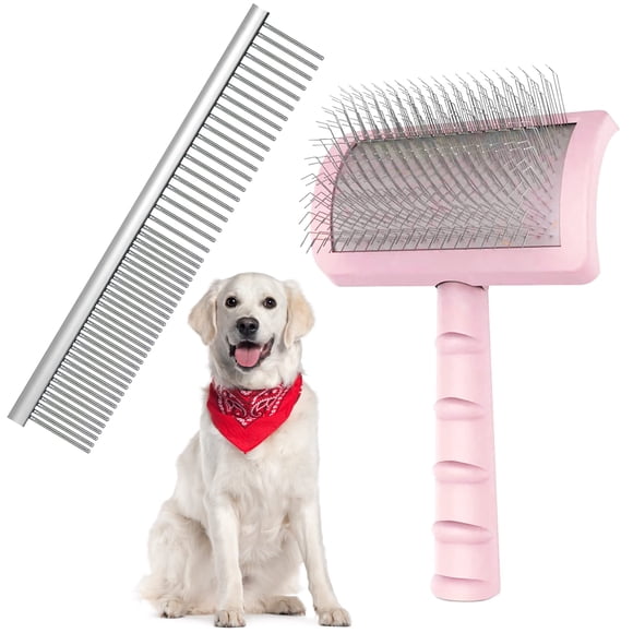 Kit de aseo para mascotas NeatHoiho: cepillo de alfiler extra largo para perros